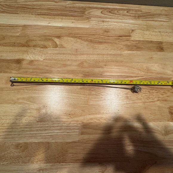 Vintage Aurora Borealis Faceted Crystal Ball Filigree Cap Pendant Necklace 24" - Picture 6 of 6